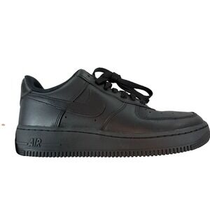 Nike Air Force‎ 1 Low Triple Black Leather Sneakers Women's 7.5 AF1